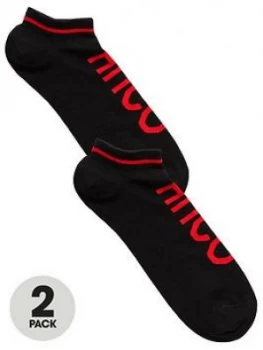 Image of Hugo Boss 2 Pack Trainer Liner Socks Black Size 39-42