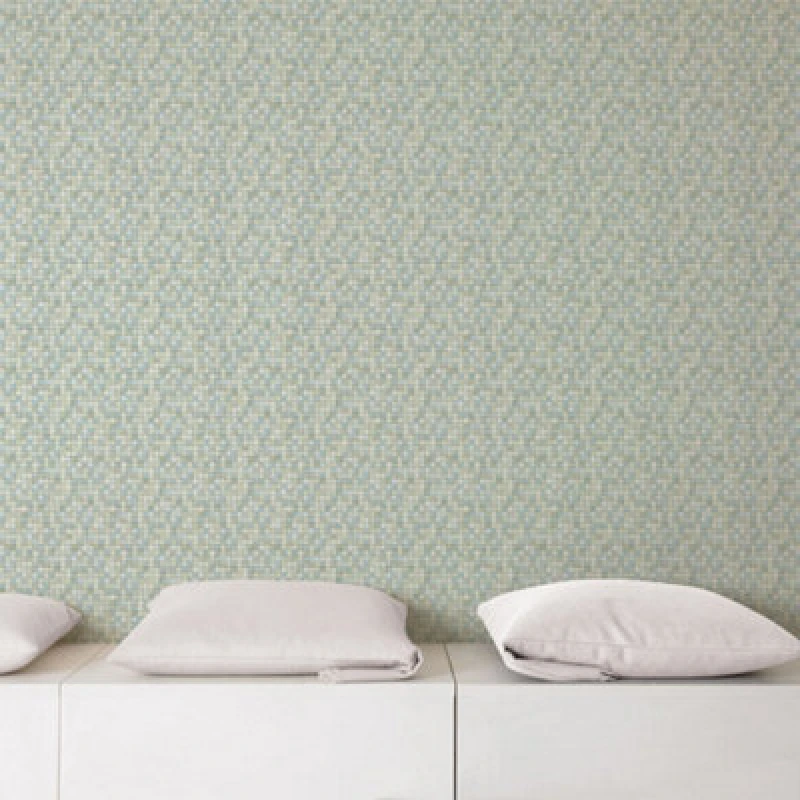 Image of Galerie Natural Fx Green Tessera Embossed Wallpaper