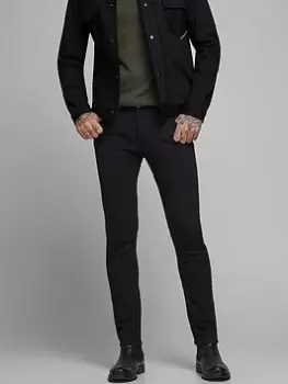 Image of Jack & Jones Glenn Black Slim Fit Jeans, Black Denim, Size 36, Length Long, Men