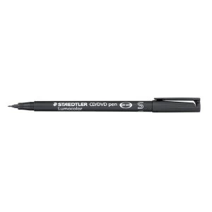 Image of Staedtler Lumocolor CD/DVD Marker Pens Line 0.4mm Black 1 x Pack of 10