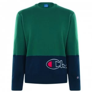 Image of Champion Cut and Sew Sweatshirt - EVG/NVB