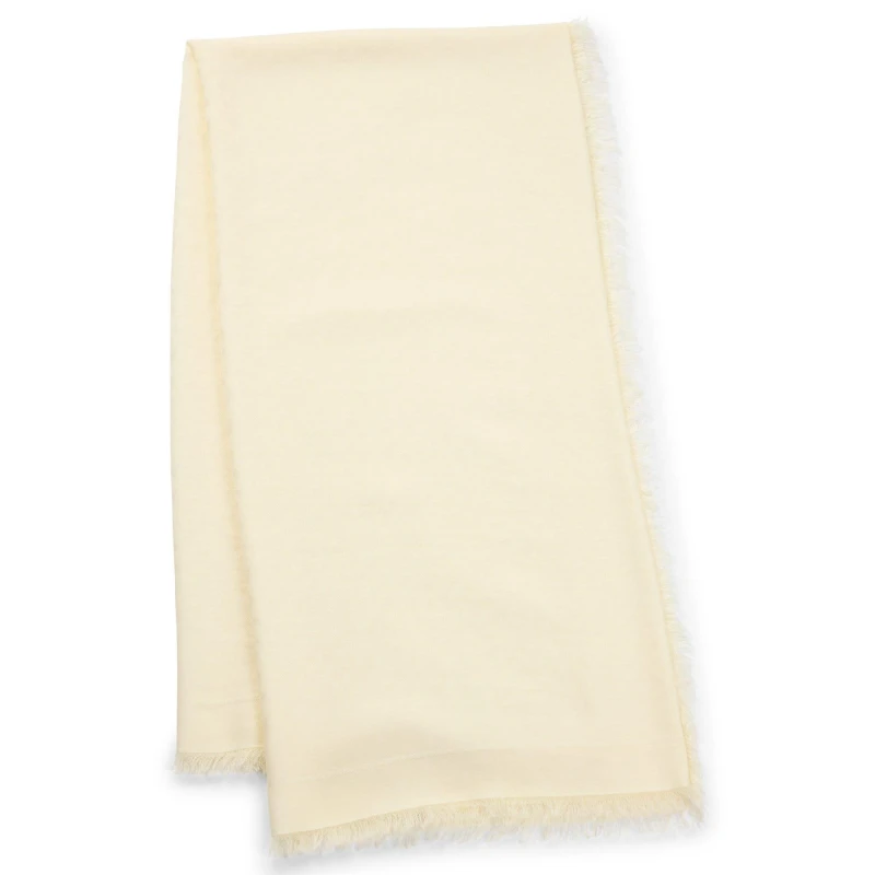 Image of Boss Ledonia Monogram Jacquard Scarf White female One Size