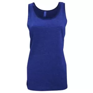 Image of Canvas Adults Unisex Jersey Sleeveless Tank Top (XS) (Heather Navy Blue)