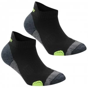 image of Karrimor 2 Pack Running Socks Junior - Black/Fluo