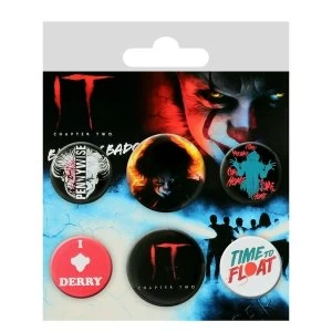 Image of IT Chapter 2 Pennywise Badges (Pack Of 6)