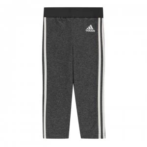 image of adidas Girls 3-Stripes Leggings Slim - DrkGrey/Wht