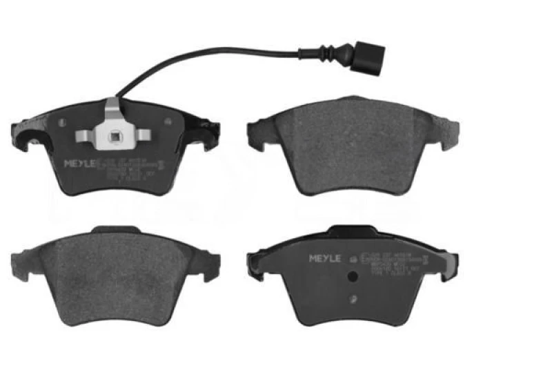 Image of MEYLE 025 237 4618/W Brake pad set Front Axle, incl. wear warning contact, Original Quality, with anti-squeak plate Brake Pad Set,disc brake (402)