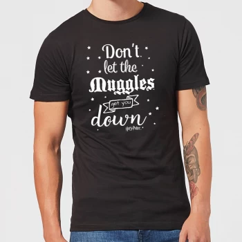 Image of Harry Potter Don't Let The Muggles Get You Down Mens T-Shirt - Black - 3XL - Black