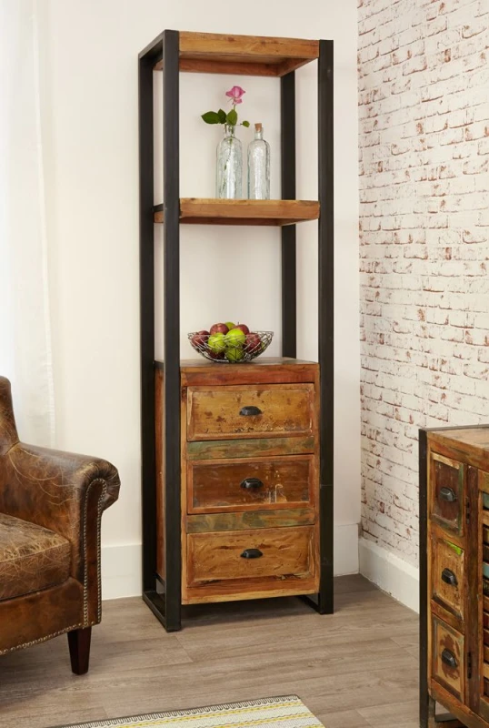 Image of Baumhaus Urban Chic Alcove Bookcase (with drawers) in Brown Brown Unisex