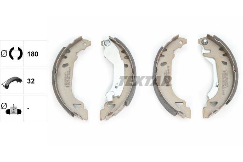 Image of Brake Shoe Set TEXTAR 91049100