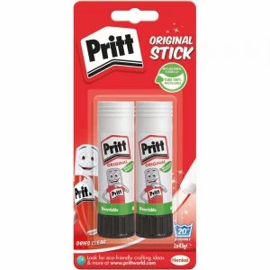 Image of Pritt Stick 43g x 2 Pack