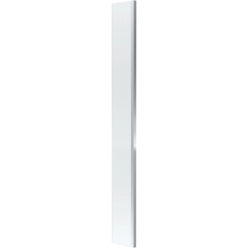 Image of Balterley 8mm Safety Glass Return Screen Polished Chrome 215x1850mm Silver