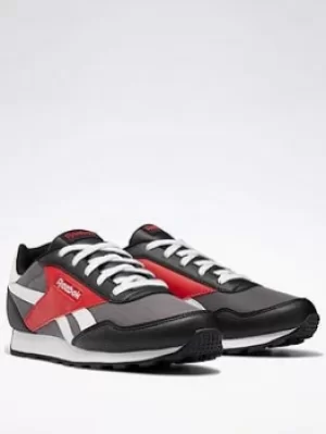Image of Reebok Royal Rewind Run Shoes, Grey/Black/Red, Size 3.5