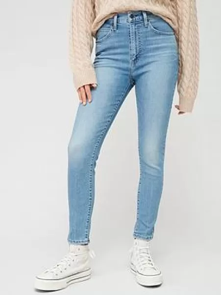 image of Retro High Skinny Jeans - Blue