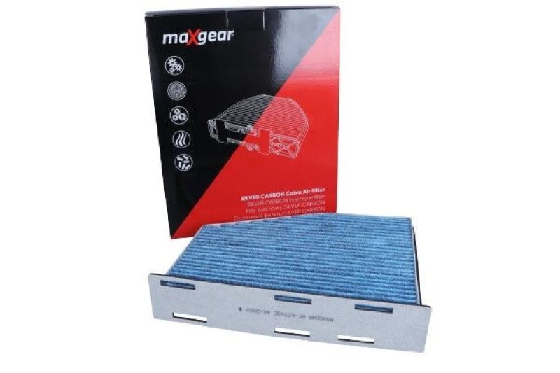 Image of MAXGEAR 26-1858 Pollen filter SILVER CARBON with anti-allergic effect Filter,interior air (424)