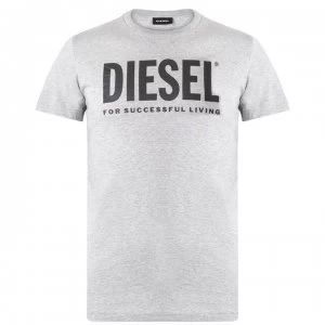 Diesel Text Logo T Shirt - Grey 912