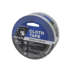 Image of Flexovit Bear General Purpose Cloth Tape 50mm x 15m Silver