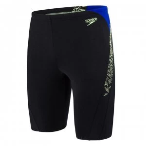 Image of Speedo Boom Swimming Jammers Mens - Black/Zest