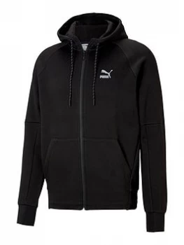 image of Puma Classics Tech Full Zip Hoodie - Black Size M Men