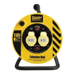 Image of Defender Power And Light Defender 25m 2.5mm 110V Light Industrial Reel - Yellow