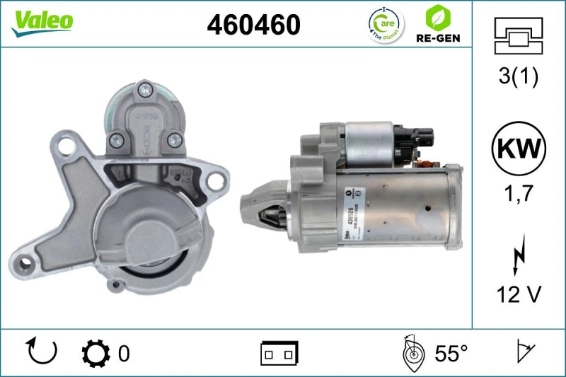 Image of Starter motor VALEO 460460