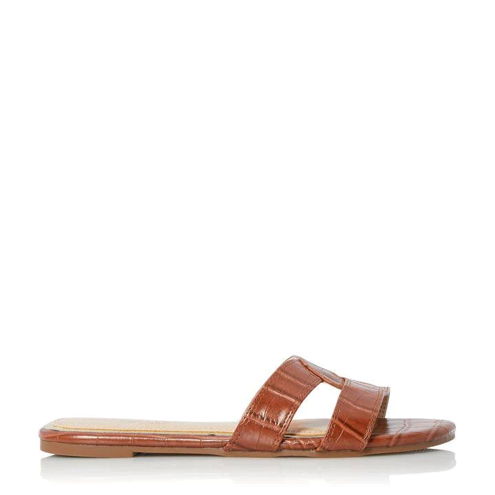 image of Head Over Heels by Dune Tan 'Lucien' Mule Sandals - 3