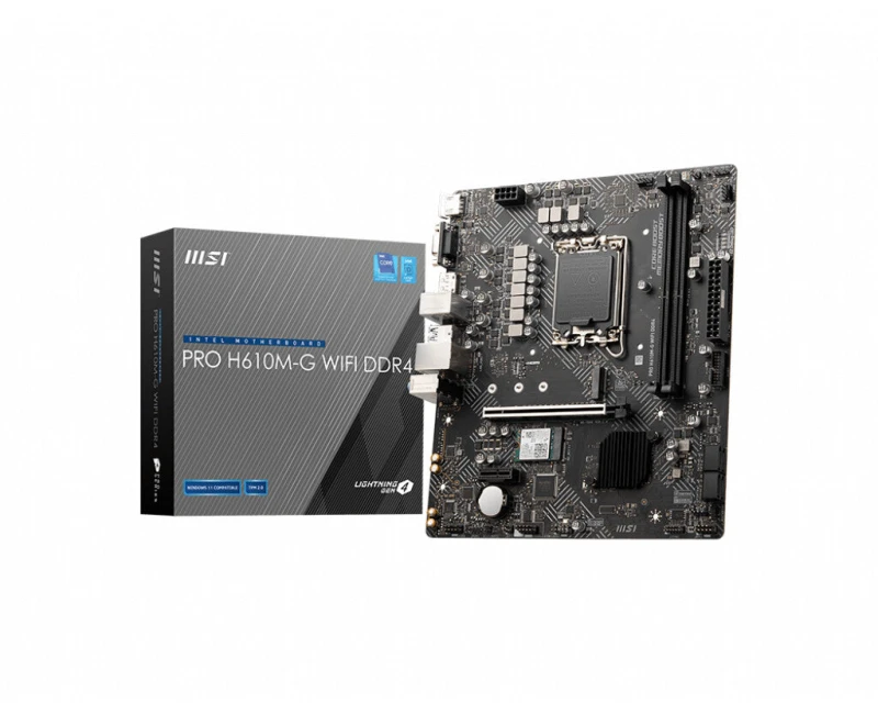 Image of MSI PRO H610M-G WIFI DDR4 motherboard Intel H610 LGA 1700 micro ATX PRO H610M-G WIFI DDR4