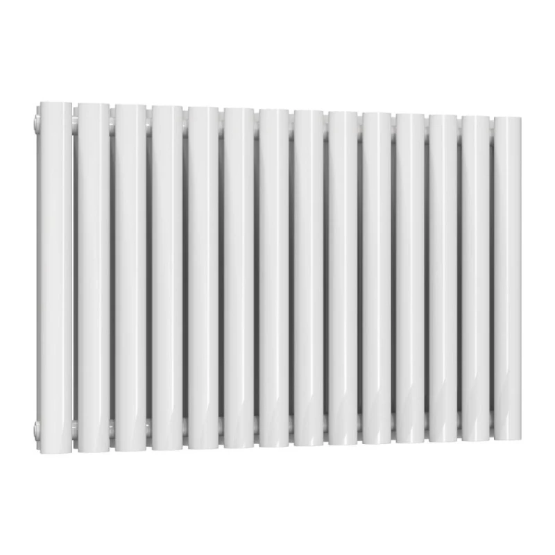 Image of Bathroom Kingdom Neva White Double Oval Horizontal Radiator 550x826 White Unisex