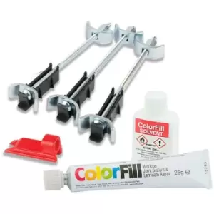 image of Unika - ColorFill & Easibolt Worktop Install Repair Kit - White - White