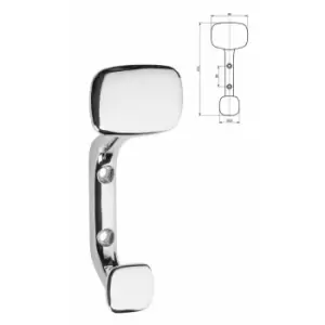 Image of Modern Hat Coat Hanger Hook Door Wall Bath Model Toledo 112mm - Colour Chrome - Pack of 5