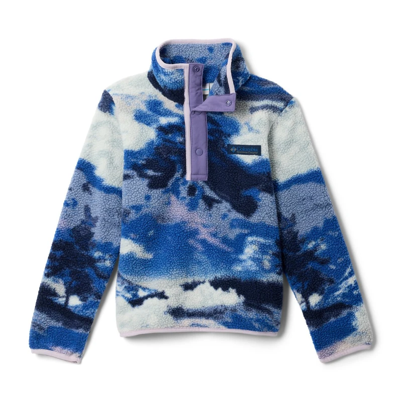 Image of Columbia Junior Helvetia Printed Fleece Blue Print Arctic Fleece 6/7Y (114 to120CM)