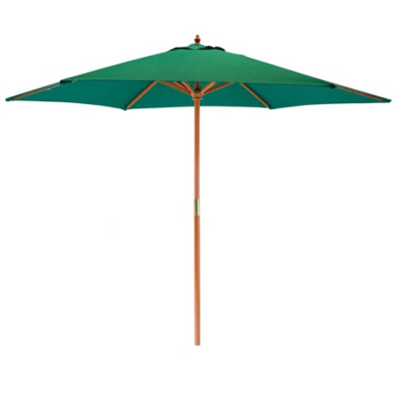 Image of Harbour Housewares Wooden Garden Parasol - 2.7M - Green
