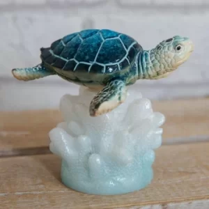 image of Naturecraft Light Up Turtle on Coral Ornament