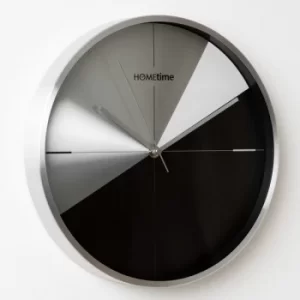 Image of HOMETIME Silver Clock with Split Silver Face