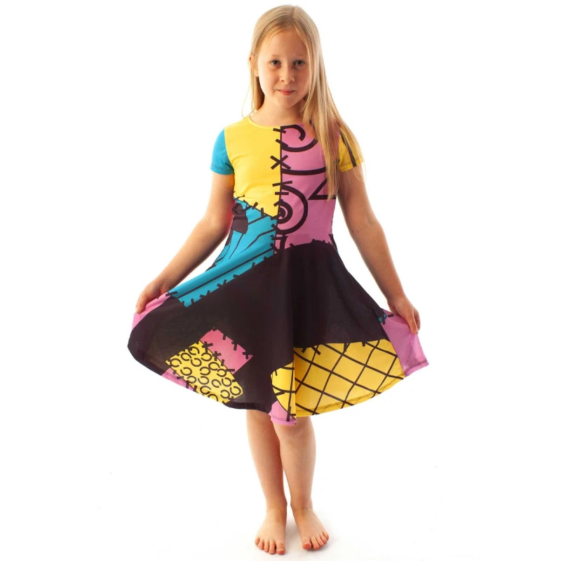 Image of Disney Short Sleeve Skater Dress Yellow female
