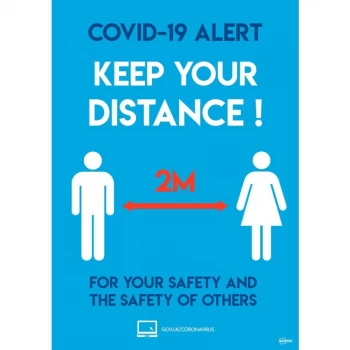 Image of Social Distancing A3 Lbl 420x297mmPack of 2