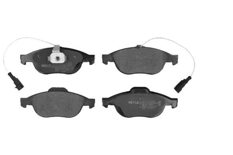 Image of MEYLE 025 231 4119/W Brake pad set Front Axle, incl. wear warning contact, Original Quality, with anti-squeak plate Brake Pad Set,disc brake (402)