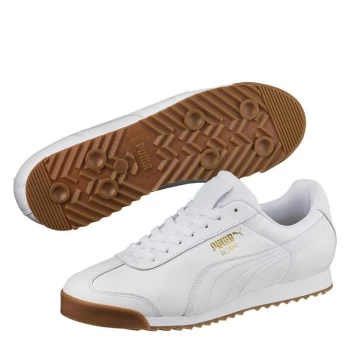 Puma Roma Classic Gum Mens Trainers - White