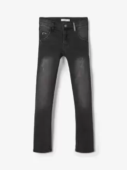 Image of NAME IT Power Stretch Skinny Fit Jeans Men Grey