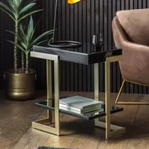 Image of Gallery Interiors Ardella Side Table in Black