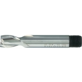 18.00MM HSS-Co 8% Threaded Shank Short Series Slot Drills - Uncoated - Swisstech