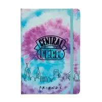 Image of Friends A5 Casebound Tie Dye Notebook - Purple/Blue