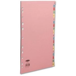 Image of Concord Manilla Index A4 A-Z 20-Part Multi-Colour Tabs 11-Hole 78602/AZ6