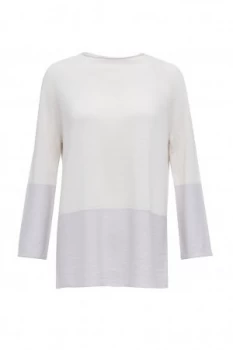 image of Great Plains Marley Merino Block Knit Jumper Cream