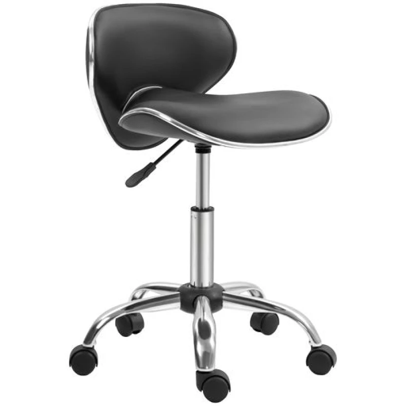 Image of HOMCOM Office Chair Beauty Salon Rolling Technician Stool Chair Pink - Black TJ Hughes 5056725554279