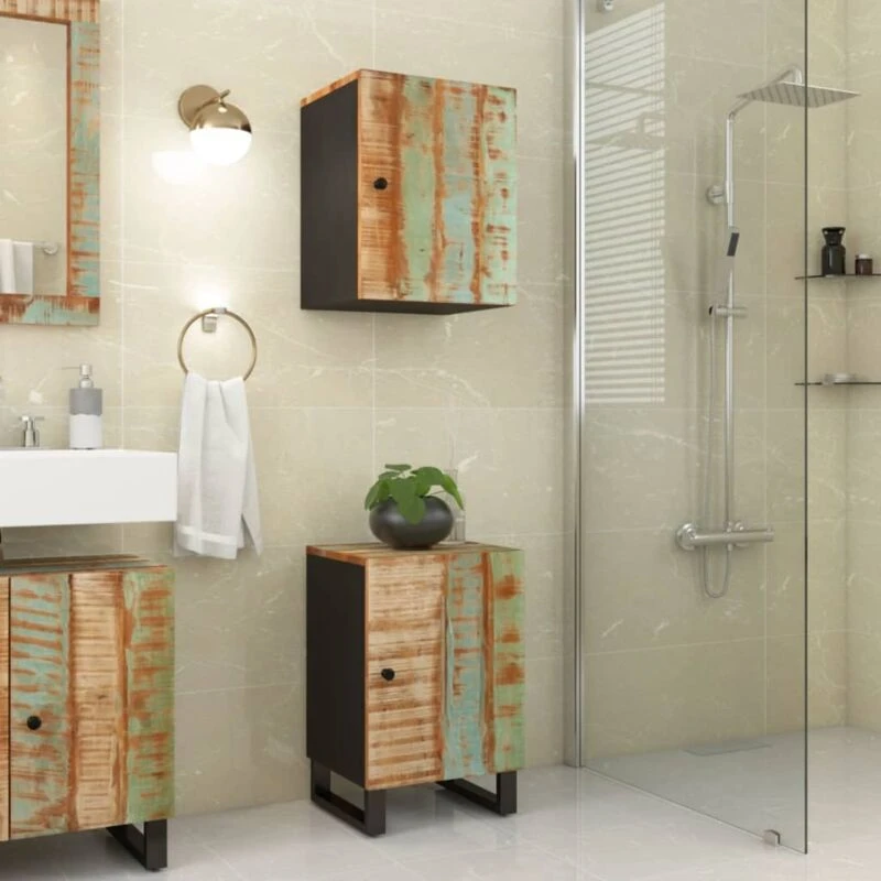Image of VIDAXL Bathroom Cabinet 38x33x58cm Solid Wood Reclaimed Vidaxl 351996