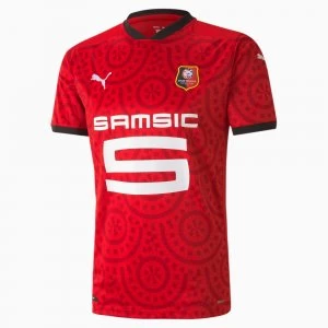 image of PUMA Stade Rennais Home Replica Mens Jersey, Red/Black, size Large, Clothing