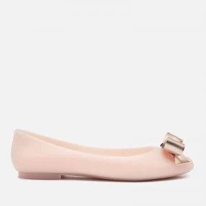 Image of Melissa Womens Doll Shine Ballet Flats - Rose Bow - UK 4