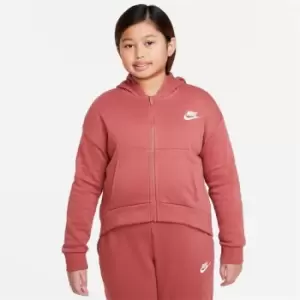 image of Nike Fleece Full Zip Hoodie Juniors - Pink