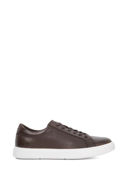 Image of Dune London Dune London Men 'Tais' Suede Trainers in Brown Size: 8 Brown 8 Male 5050808727987